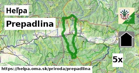 Prepadlina, Heľpa