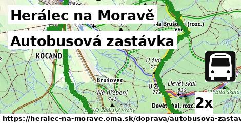 autobusová zastávka v Herálec na Moravě