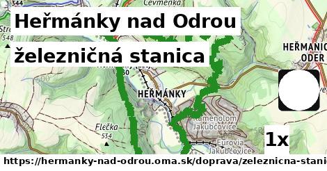 železničná stanica v Heřmánky nad Odrou