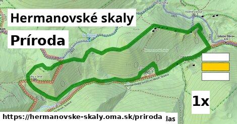 príroda v Hermanovské skaly