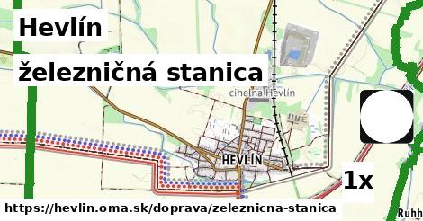 železničná stanica, Hevlín