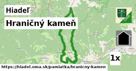 Hraničný kameň, Hiadeľ