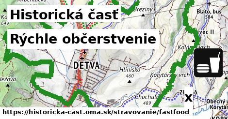 Rýchle občerstvenie, Historická časť