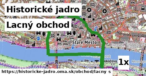 Lacný obchod, Historické jadro
