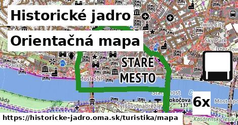 Orientačná mapa, Historické jadro