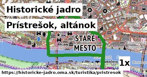 Prístrešok, altánok, Historické jadro