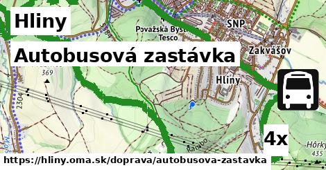 Autobusová zastávka, Hliny