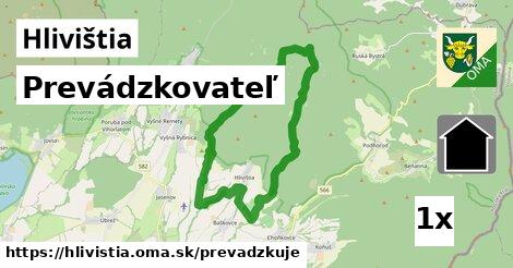 prevádzkovateľ v Hlivištia