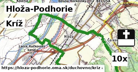 Kríž, Hloža-Podhorie