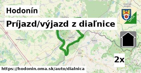 príjazd/výjazd z diaľnice v Hodonín