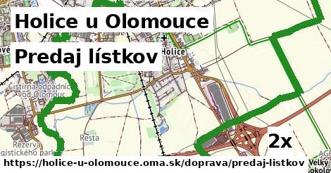 Predaj lístkov, Holice u Olomouce
