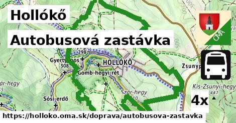 Autobusová zastávka, Hollókő