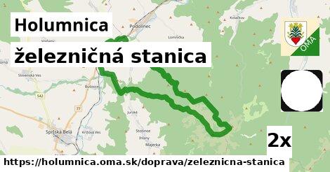 železničná stanica, Holumnica