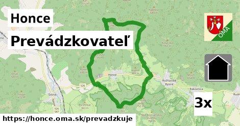 prevádzkovateľ v Honce