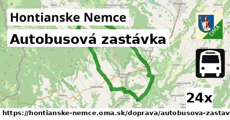 Autobusová zastávka, Hontianske Nemce