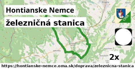 železničná stanica, Hontianske Nemce