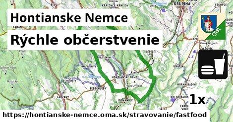 rýchle občerstvenie v Hontianske Nemce