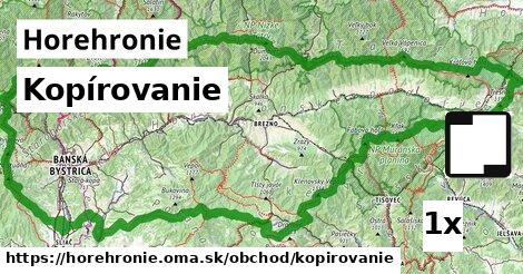 Kopírovanie, Horehronie