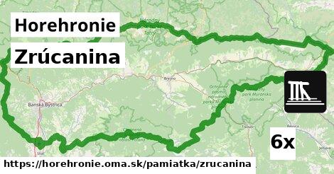 Zrúcanina, Horehronie