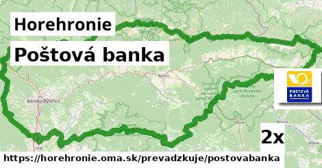 Poštová banka, Horehronie