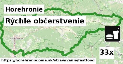 rýchle občerstvenie v Horehronie