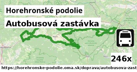 Autobusová zastávka, Horehronské podolie