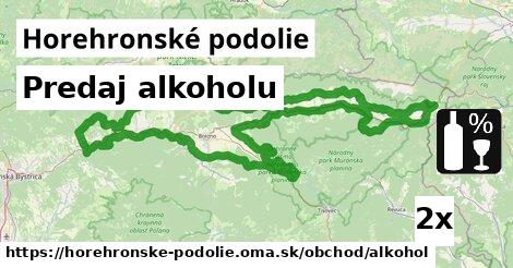 Predaj alkoholu, Horehronské podolie