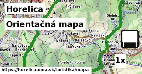 orientačná mapa v Horelica