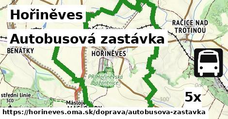 Autobusová zastávka, Hořiněves