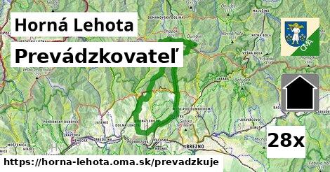 prevádzkovateľ v Horná Lehota