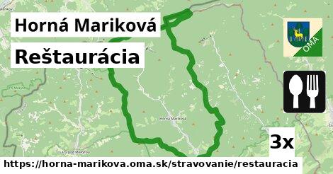 Reštaurácia, Horná Mariková