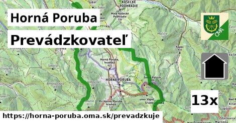 prevádzkovateľ v Horná Poruba