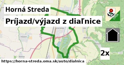 Príjazd/výjazd z diaľnice, Horná Streda