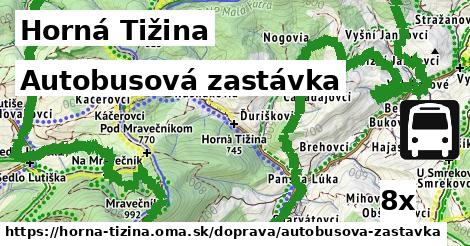 Autobusová zastávka, Horná Tižina