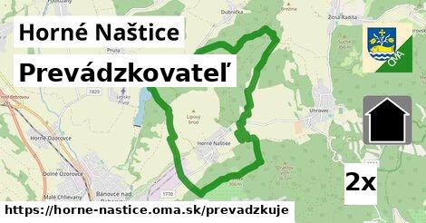 prevádzkovateľ v Horné Naštice