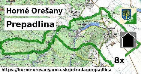 Prepadlina, Horné Orešany