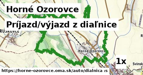 príjazd/výjazd z diaľnice v Horné Ozorovce