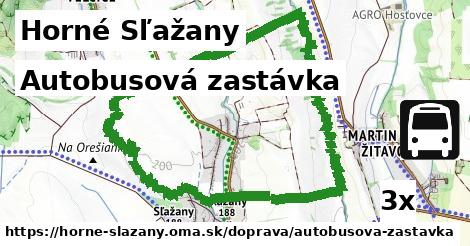 Autobusová zastávka, Horné Sľažany