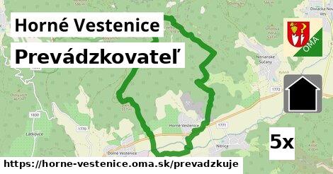 prevádzkovateľ v Horné Vestenice