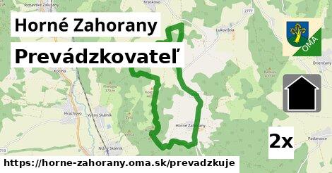 prevádzkovateľ v Horné Zahorany