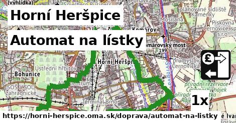 Automat na lístky, Horní Heršpice