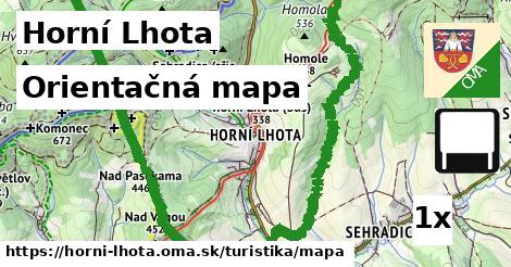 orientačná mapa v Horní Lhota