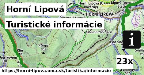 Turistické informácie, Horní Lipová