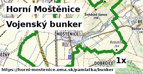 vojenský bunker v Horní Moštěnice