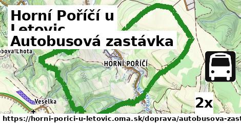 Autobusová zastávka, Horní Poříčí u Letovic