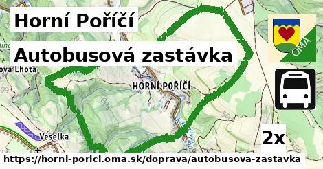 autobusová zastávka v Horní Poříčí