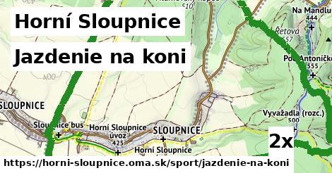 jazdenie na koni v Horní Sloupnice