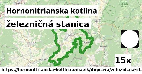 železničná stanica, Hornonitrianska kotlina