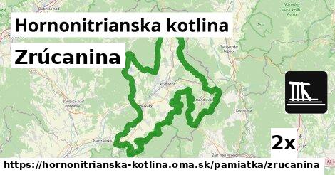 Zrúcanina, Hornonitrianska kotlina