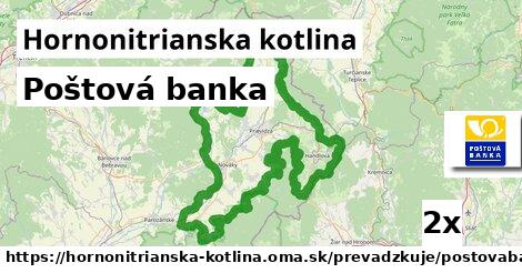 Poštová banka, Hornonitrianska kotlina